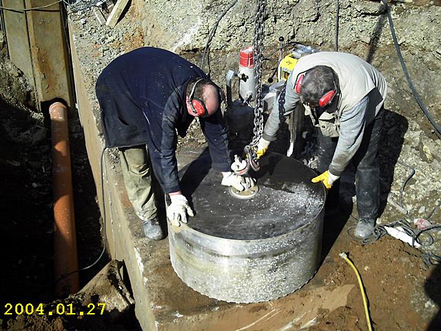 Bohren mit 1000er Bohrkrone